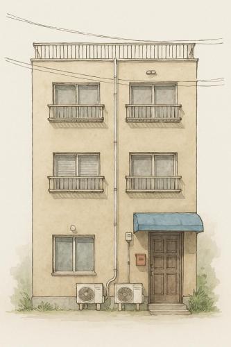 Retro Japanese Home Big Rooftop Fukushima
