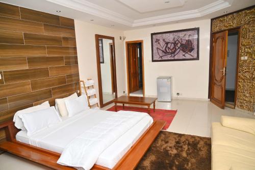 Katil atau katil-katil dalam bilik di Hôtel Darou Khoudoss