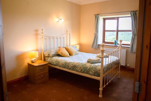 Postel nebo postele na pokoji v ubytování Aberystwyth Dinas Cottage