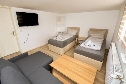 Μια τηλεόραση ή/και κέντρο ψυχαγωγίας στο Goldbergsee Apartment