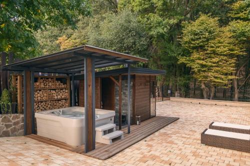 Un jardín fuera de Gerecse Glamping