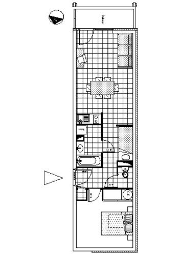 a floor plan of a house at Résidence Les Balcons Des Curtious - Charmant appartemetn 4 pers. sous les toits MAE-2253 in Bessans