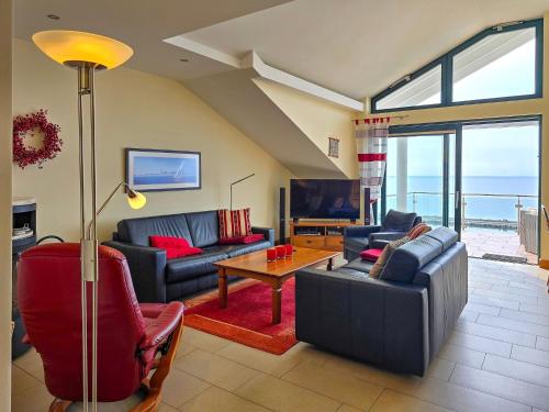 Posezení v ubytování Villa Friede-Marie, Penthouse Lenea und Sophie