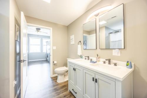 a bathroom with a sink and a toilet at Black Diamond By Masontyler in Davis