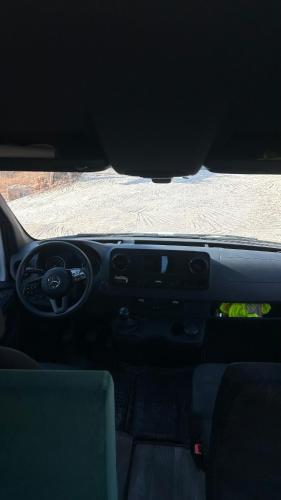 a view from the inside of a car with a dashboard at Camping car YALLAH TRIP in Agadir