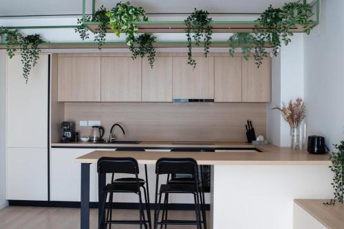 Kuchyň nebo kuchyňský kout v ubytování The Lake Home B1, Ap 29