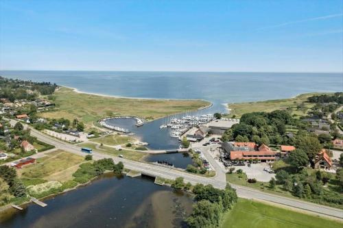 an aerial view of a town with a river at 30189-Malling-Fjordvej-52 in Malling