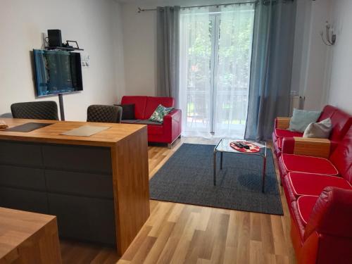 Televisyen dan/atau pusat hiburan di Apartament - Elbląg
