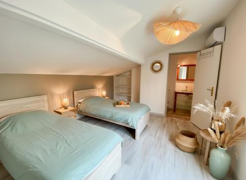 Maison 2 chambres à la plage avec jardin