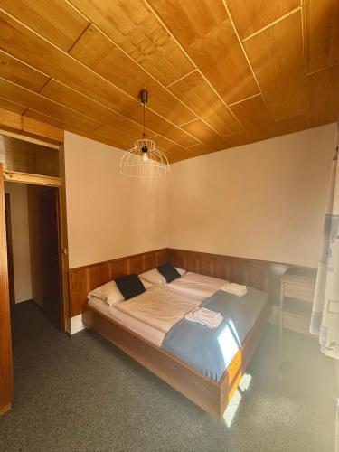 Una cama o camas en una habitación de Hotel die Traube