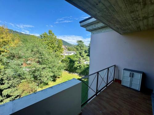 a view from the balcony of a building with a staircase at Helena home in Torre De' Roveri