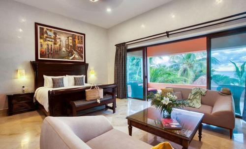 Χώρος καθιστικού στο Beachfront Soliman Bay Villas for big groups