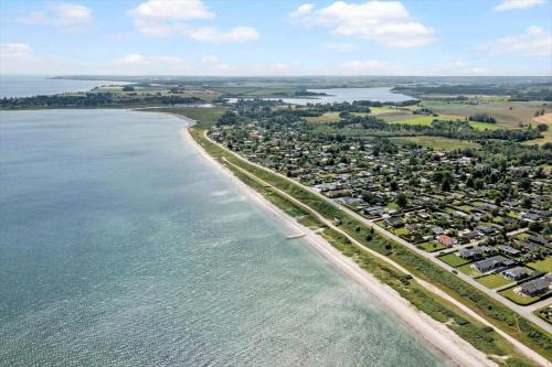 an aerial view of a beach with houses and the water at 30069-Beder-Hogevaenget-12 in Beder