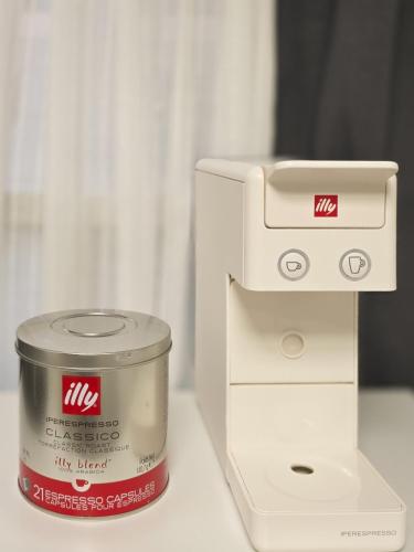 a white food processor and a container on a counter at STYLEINN#NewlyBuilt#IKEA #KSPO #AsanHospital #12PMCheckOut in Seoul