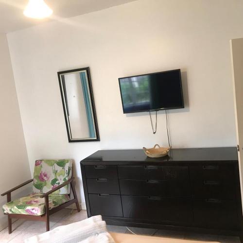 TV a/nebo společenská místnost v ubytování Agapantha Cottage
