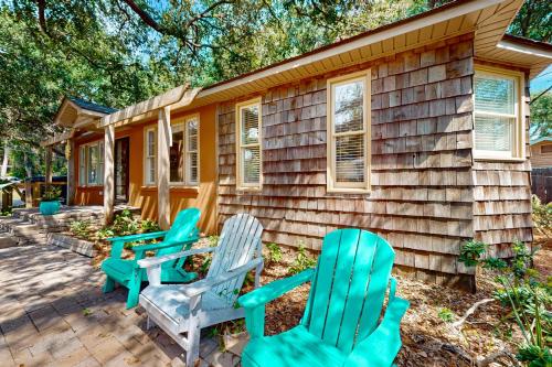 Bygningen som feriehuset ligger i