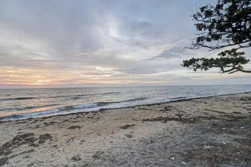 a beach with a tree and the ocean at OAK Edassery's Sealine Villa Stay in Cochin