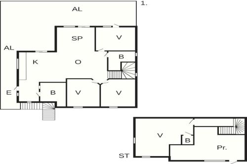 a floor plan of a house at 5 star holiday home in VÄSTERVIK-By Traum in Västervik