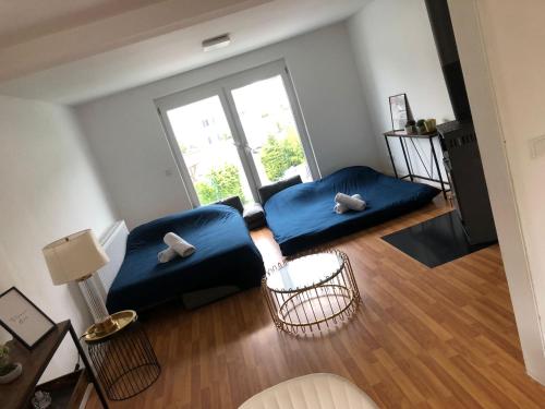 Χώρος καθιστικού στο Beautiful apartment in central Dachau
