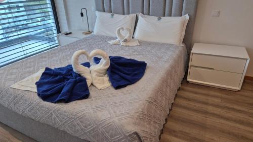 En eller flere senge i et værelse på Casa da Praia - Gerês