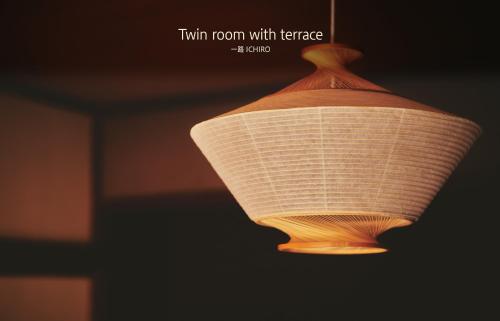a close up of a lamp with at Craft Inn WARAKU in Shizuoka