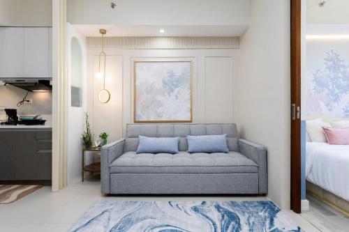 Posezení v ubytování Uptown Palms 1BR Suite Fuente, Walk to CebuDoc