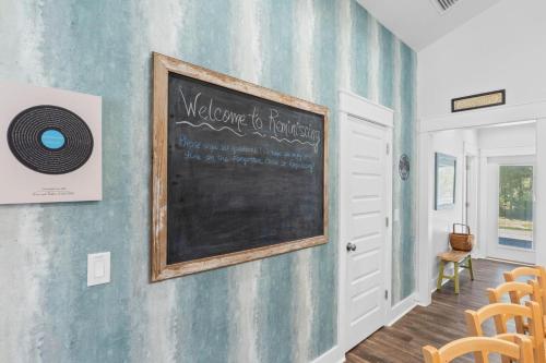 a classroom with a chalkboard on a wall at Reminiscing in Eastpoint