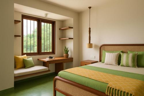 Seclude Karthika Nivas, Thrissurにあるベッド