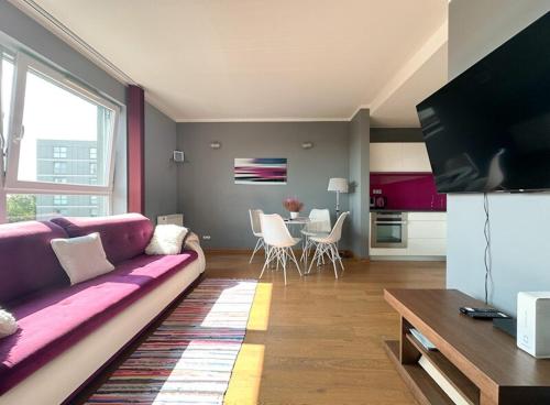 Posezení v ubytování Szczęśliwiecki Apartment