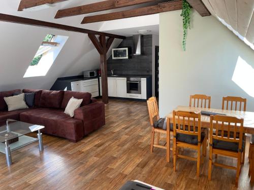 Kuchyň nebo kuchyňský kout v ubytování Apartmán Slezská Harta