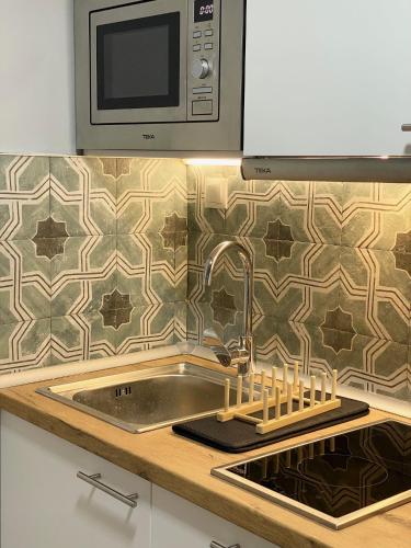 Dapur atau dapur kecil di Casa Retama