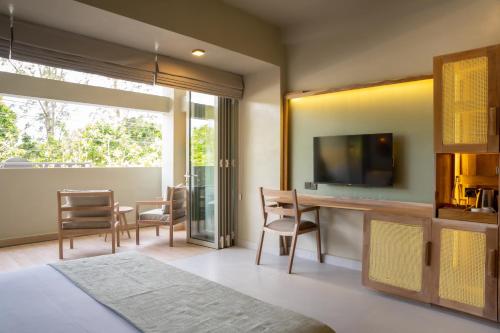 Televisyen dan/atau pusat hiburan di Stay Ceylon - Weligama
