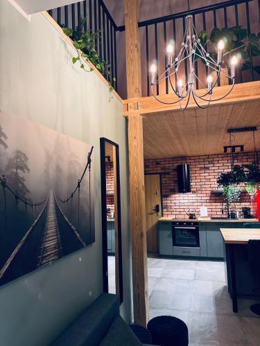 Cuisine ou kitchenette dans l'établissement Apartament Przystań