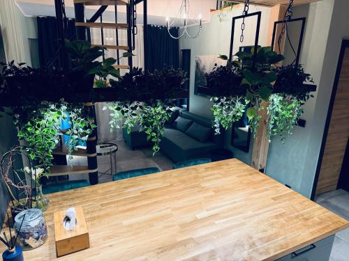Coin salon dans l'établissement Apartament Przystań