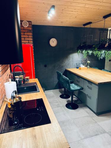 Cuisine ou kitchenette dans l'établissement Apartament Przystań
