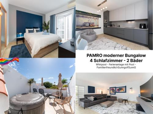 PAMRO moderner Bungalow - 4 Schlafzimmer - 2 Bäder - Whirpool - Ferienanlage mit Pool - Familienfreundlich