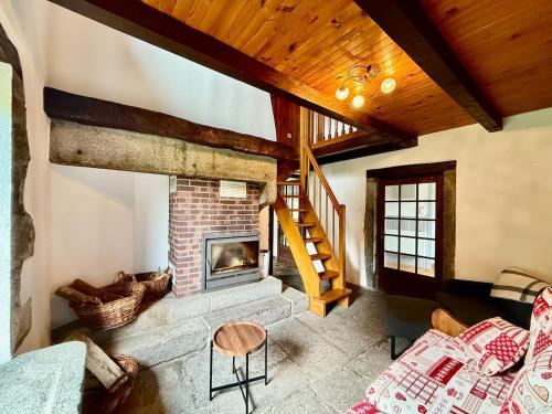 Posezení v ubytování La Ferme du Pré Toussaint - Spacieux gîte au calme