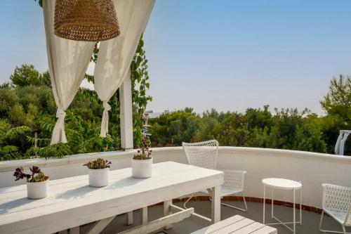 Μπαλκόνι ή βεράντα στο Villa Alba, Beach House-5 minutes from sea
