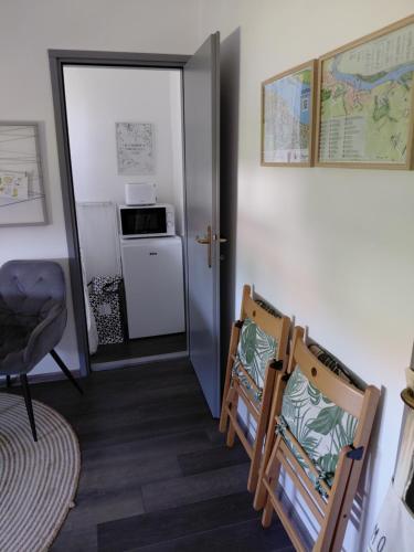 Dapur atau dapur kecil di Apartman Dunav