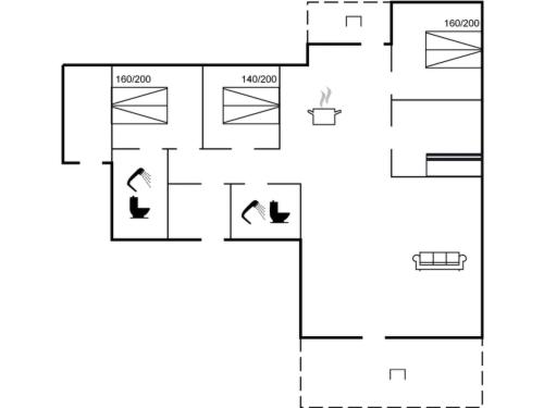 Půdorys ubytování Holiday Home Gunver - 150m from the sea by Interhome