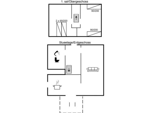 a floor plan of a house at Holiday Home Ødmar - 400m from the sea by Interhome in Neksø