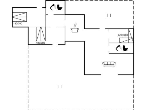 a floor plan of a house at Holiday Home Julietta - 50m from the sea by Interhome in Neksø