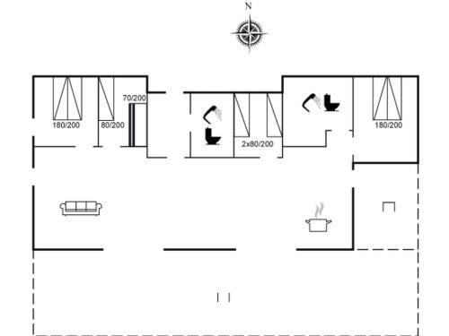 a schematic diagram of the experimental facility at Holiday Home Ellin - 800m from the sea by Interhome in Hasle
