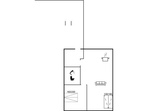 a floor plan of a bathroom with a toilet at Apartment Tolva - 400m from the sea by Interhome in Rudkøbing