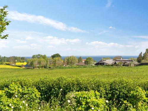 a field of green grass with houses in the background at Holiday Home Alma - 400m from the sea by Interhome in Augustenborg