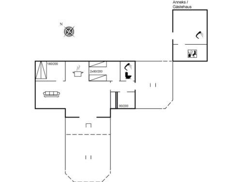 a floor plan of a house at Holiday Home Sella - 500m from the sea by Interhome in Neder Lysabild