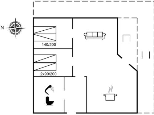a schematic diagram of the experimental apparatus at Holiday Home Helga - 100m from the sea by Interhome in Mommark