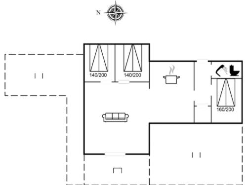 Grundriss eines Hauses mit Diagrammen in der Unterkunft Holiday Home Swartebrand - 450m from the sea by Interhome in Neder Lysabild
