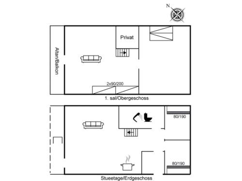 a floor plan of a house at Holiday Home Jorinde - 2-8km from the sea by Interhome in Toftum