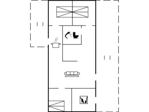 un plan d'étage d'une maison dans l'établissement Holiday Home Reinbald - 1km from the sea by Interhome, à Mølby